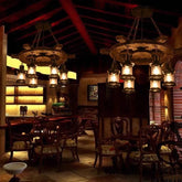 Kedja Till Ljuskrona i Trä Vintage Amerikansk Stil